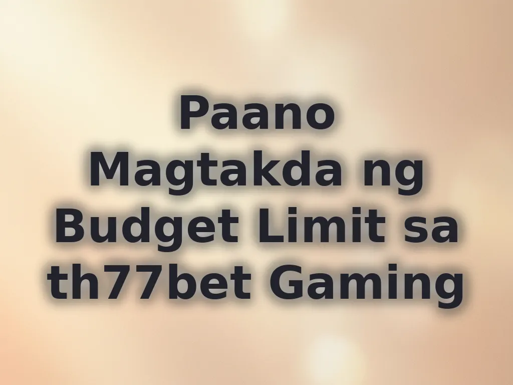 Budgeting guide for casino